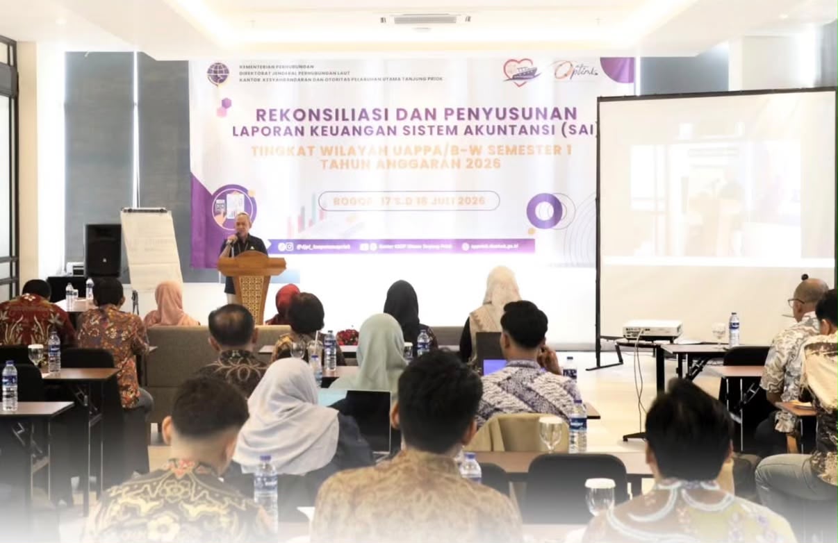 KSOP Utama Tanjung Priok Selenggarakan Rekonsiliasi dan Penyusunan Laporan Keuangan SAI Semester I Tahun 2026